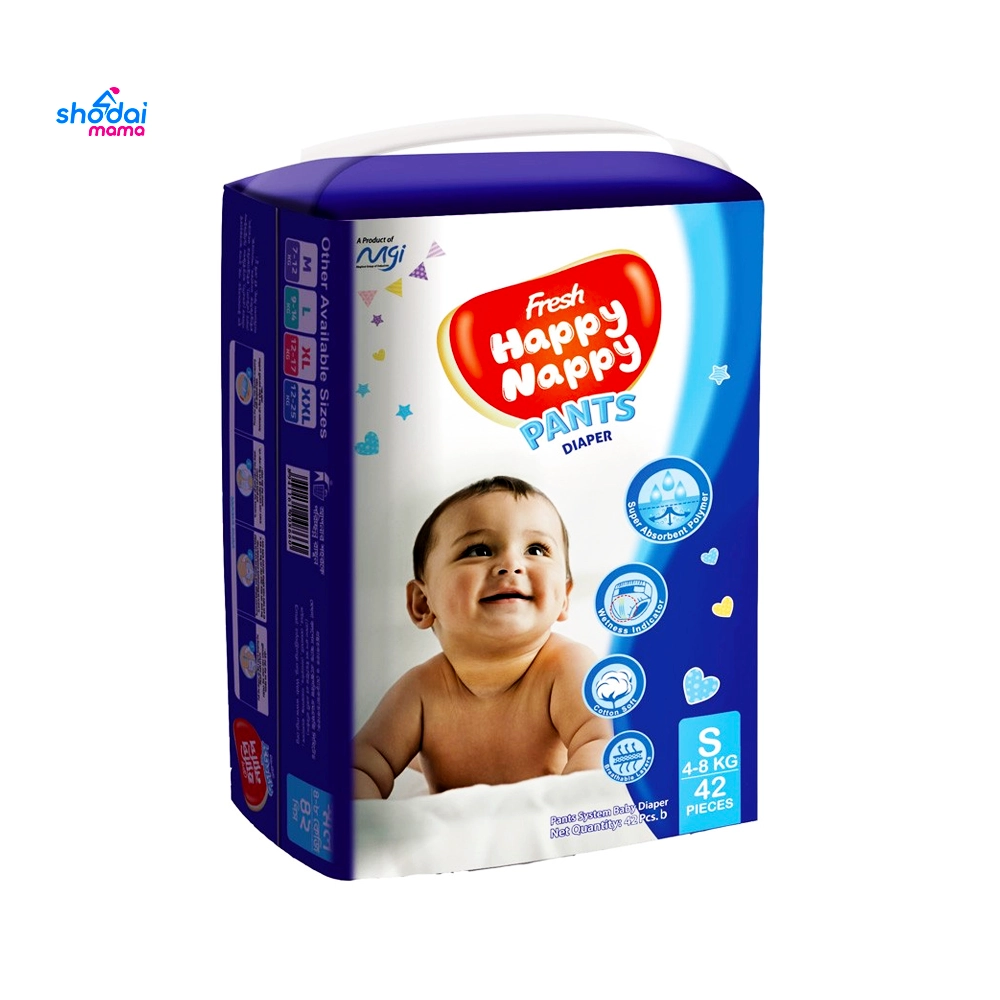 Fresh Happy Nappy Pants Baby Diaper (4-8Kg) - S 42pcs